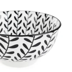 HOMLA Miska Navia Czarna W Listki 12 Cm