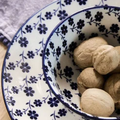 HOMLA Miska Navia Granatowa W Kwiatuszki 12 Cm