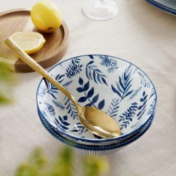 HOMLA Miska Navia Granatowa W Listki 16 Cm