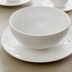 HOMLA Miska Sylia Biala Z Ornamentem 15 Cm