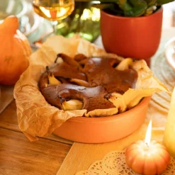 HOMLA Naczyńie Do Zapiekania Tuzla Z Terakoty Brazowe 1,5 L