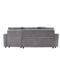 HOMLA Naroznik Virev Naroznik Uniwersalny Z Funkcja Spania Ciemnoszary 215X76X85 Cm