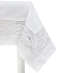 HOMLA Obrus Halis Bialy Z Azurowym Brzegiem 130X180 Cm