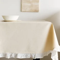 HOMLA Obrus Linela Z Bawelniana Falbanka 130X180 Cm