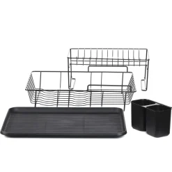 HOMLA Ociekacz Kuchenny Breca Czarny Pietrowy 43X31X23 Cm