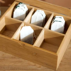 HOMLA Organizer Bambou Zamykany Bambusowy 21X16 Cm