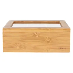 HOMLA Organizer Bambou Zamykany Bambusowy 21X16 Cm