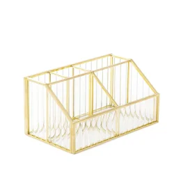 HOMLA Organizer Grazia Ze Szkla Prazkowanego 17,5X10X8,5 Cm