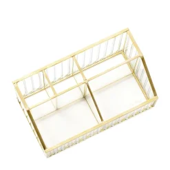 HOMLA Organizer Grazia Ze Szkla Prazkowanego 17,5X10X8,5 Cm