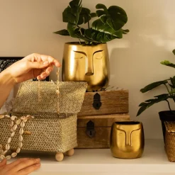 HOMLA Oslonka Face Zlota 15X14 Cm