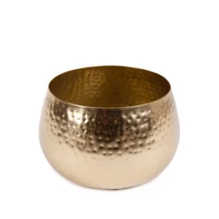 HOMLA Oslonka Na Doniczke Dritto Mlotkowana Zlota 19X19X12 Cm