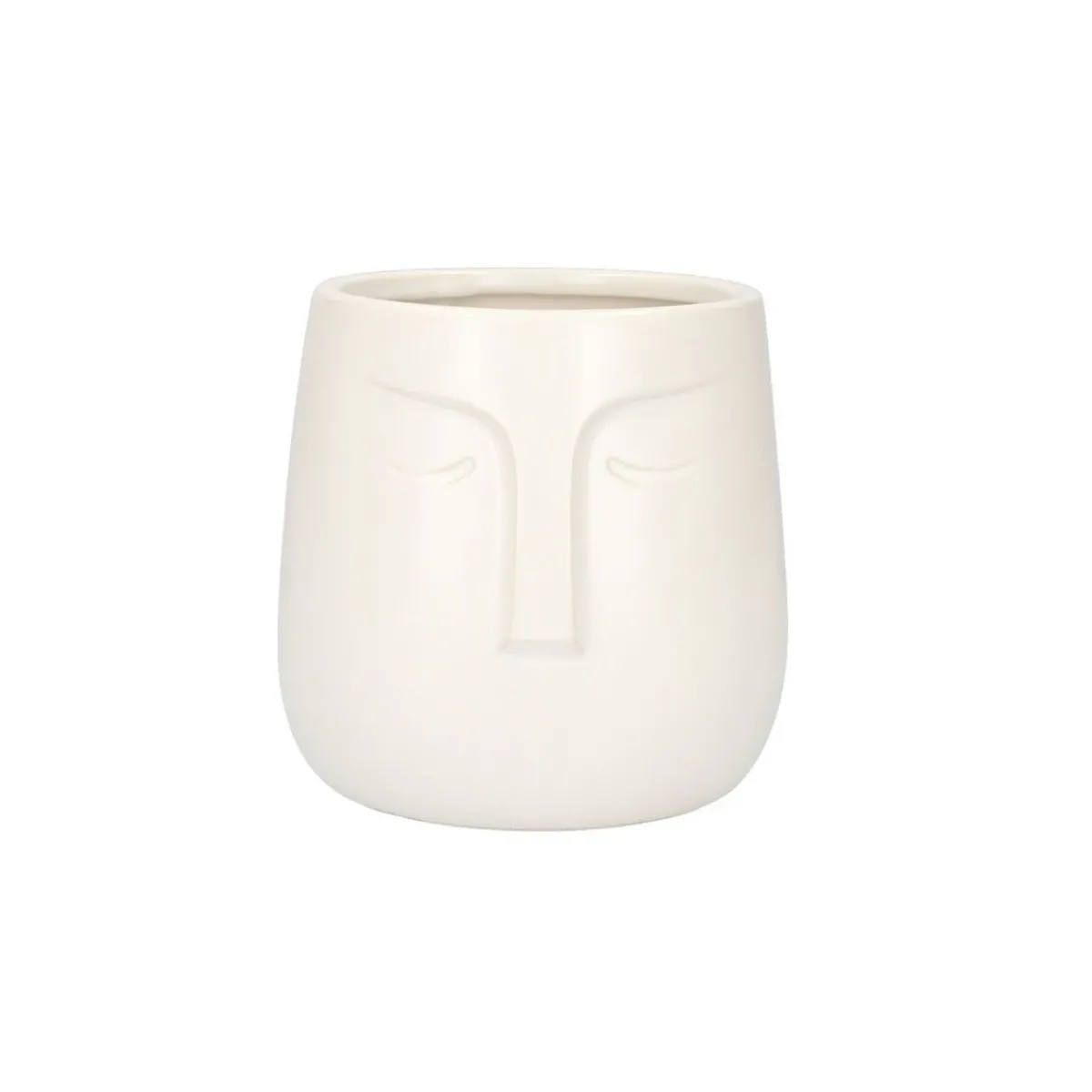 HOMLA Oslonka Na Doniczke Face Biala 10X11 Cm