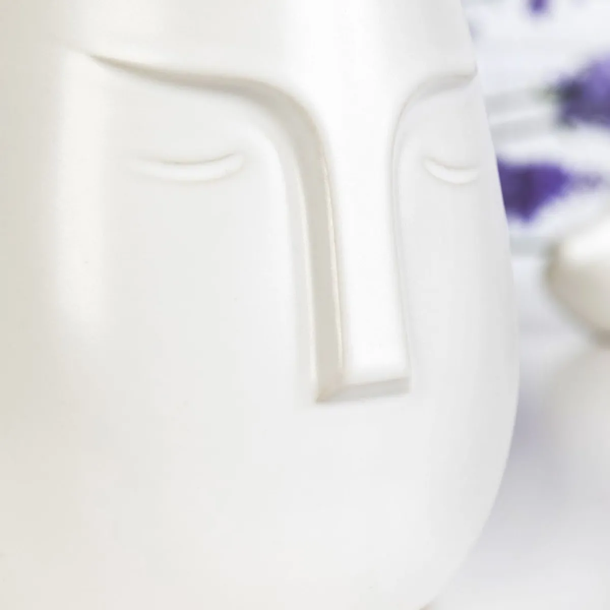 HOMLA Oslonka Na Doniczke Face Biala 10X11 Cm