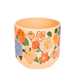 HOMLA Oslonka Na Doniczke Floral Aura W Kolorowe Kwiaty 13,5X13,5X12,5 Cm