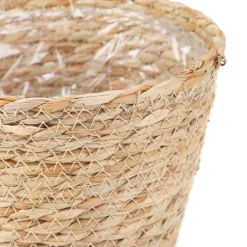 HOMLA Oslonka Na Doniczke Lumbo Pleciona Naturalna 19X15 Cm