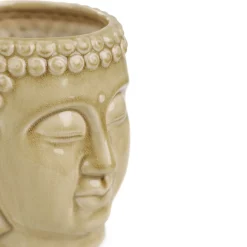 HOMLA Oslonka Na Doniczke Makadi Budda Bezowa 16X16X17 Cm