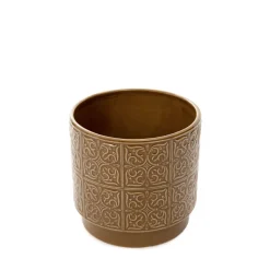 HOMLA Oslonka Na Doniczke Marali W Orientalny Wzor Brazowa 13,5X13 Cm