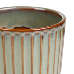 HOMLA Oslonka Na Doniczke Maya Ceramiczna Zielona 13,8X13,8X12,8 Cm