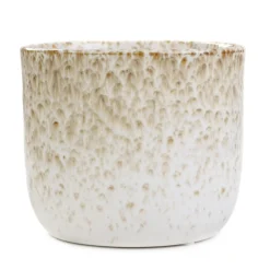 HOMLA Oslonka Na Doniczke Oasis Z Bezowym Wzorem 13X13X11,5 Cm