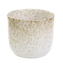 HOMLA Oslonka Na Doniczke Oasis Z Bezowym Wzorem 13X13X11,5 Cm