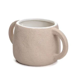 HOMLA Oslonka Na Doniczke Sabbia Z Duzymi Uchwytami Bezowa 25,5X16X13 Cm