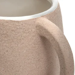 HOMLA Oslonka Na Doniczke Sabbia Z Duzymi Uchwytami Bezowa 25,5X16X13 Cm