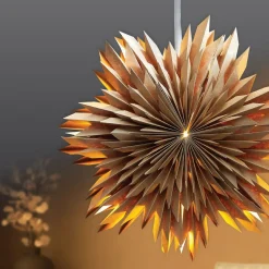 HOMLA Ozdoba Papierowa Z Ledem Shallow Naturalna 50 Cm