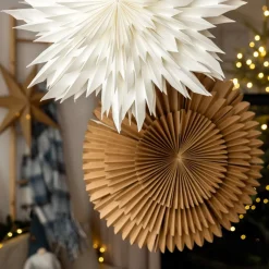 HOMLA Ozdoba Papierowa Z Ledem Shallow Naturalna 50 Cm