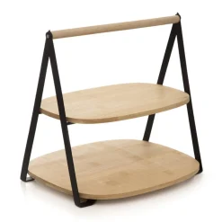 HOMLA Patera Bambou Bambusowa 2 Poziomowa 25X28 Cm