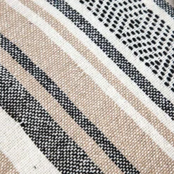 HOMLA Pled Fortuna Ii W Paski Bezowo Czarne 130X170 Cm