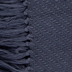 HOMLA Pled Morris Z Fredzlami Granatowy 130X170 Cm