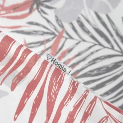 HOMLA Pościel Botanical Z Mikrofibry W Rozowo-Szare Liscie 140X200 Cm + 1*70X80 Cm