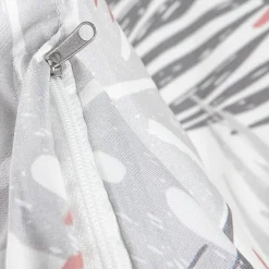 HOMLA Pościel Botanical Z Mikrofibry W Rozowo-Szare Liscie 140X200 Cm + 1*70X80 Cm