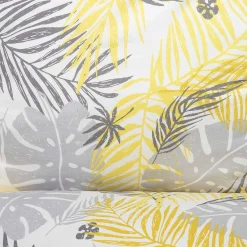HOMLA Pościel Botanical Z Mikrofibry W Zolto-Szare Liscie 200X220 Cm