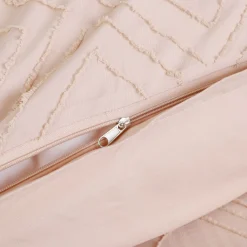 HOMLA Pościel Faimes Z Mikrofibry Bezowa Z Przeszyciami 160X200 Cm