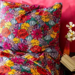 HOMLA Pościel Frida Kahlo Z Mikrofibry W Kwiaty 160X200 Cm