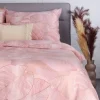 HOMLA Pościel Gallo Z Mikrofibry Rozowa W Liscie 140X200 Cm + 1*70X80 Cm