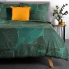 HOMLA Pościel Gallo Z Mikrofibry Zielona W Liscie 160X200 Cm