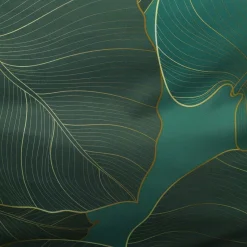 HOMLA Pościel Gallo Z Mikrofibry Zielona W Liscie 160X200 Cm