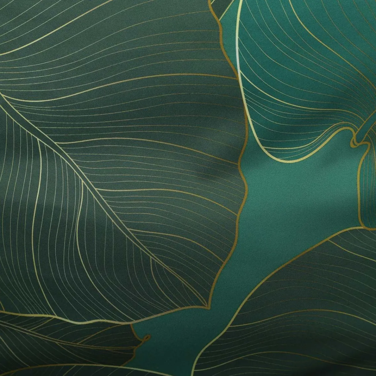 HOMLA Pościel Gallo Z Mikrofibry Zielona W Liscie 160X200 Cm