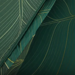 HOMLA Pościel Gallo Z Mikrofibry Zielona W Liscie 160X200 Cm