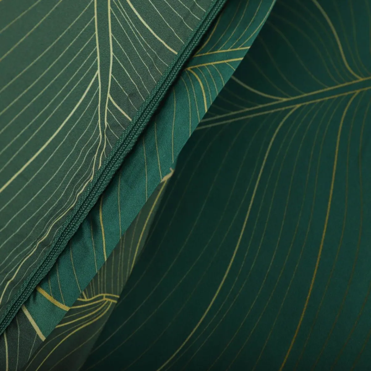 HOMLA Pościel Gallo Z Mikrofibry Zielona W Liscie 160X200 Cm