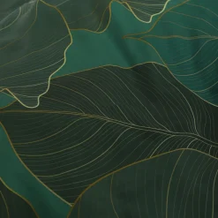 HOMLA Pościel Gallo Z Mikrofibry Zielona W Liscie 160X200 Cm