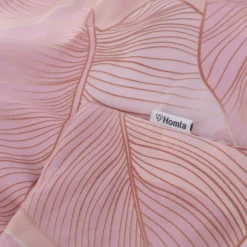 HOMLA Pościel Gallo Z Mikrofibry Rozowa W Liscie 160X200 Cm