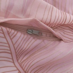 HOMLA Pościel Gallo Z Mikrofibry Rozowa W Liscie 160X200 Cm