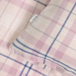 HOMLA Pościel Idaho Flanelowa Rozowa W Krate 160X200 Cm + 1 X 50X60 Cm