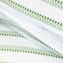 HOMLA Pościel Katina Bawelniana W Zielony Wzor Z Falbanka 160X200 Cm