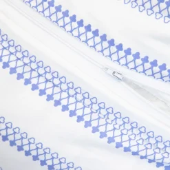 HOMLA Pościel Katina Bawelniana W Niebieski Wzor Z Falbanka 160X200 Cm