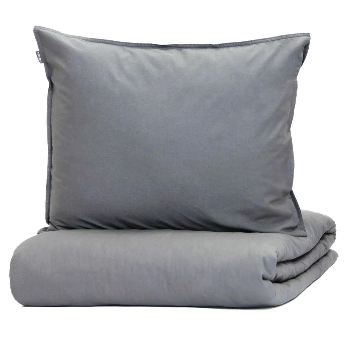 HOMLA Pościel Kinsey Bawelniana Grafitowa Z Denimowym Szwem 160X200 + 2*50X60 Cm