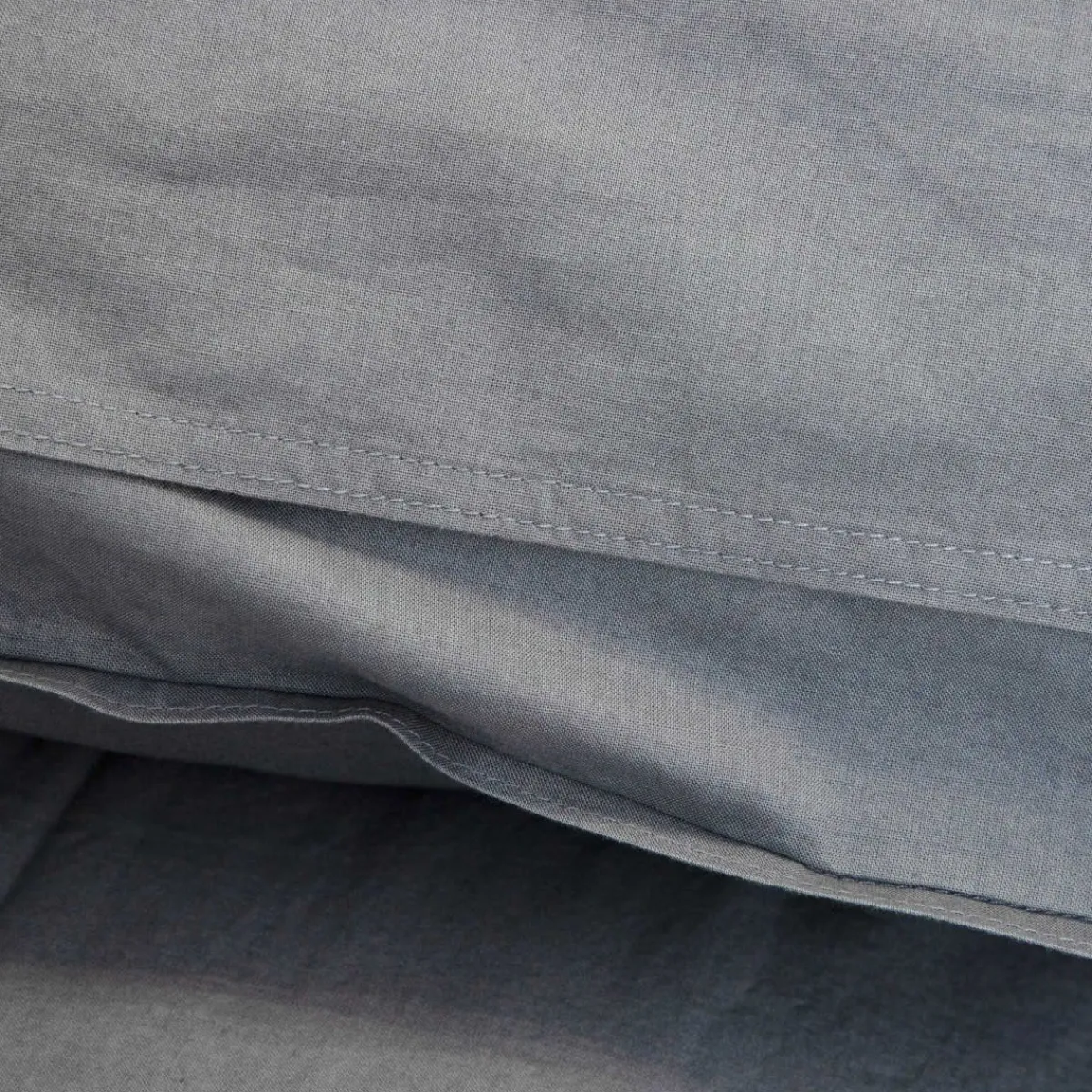 HOMLA Pościel Kinsey Bawelniana Grafitowa Z Denimowym Szwem 160X200 + 2*50X60 Cm